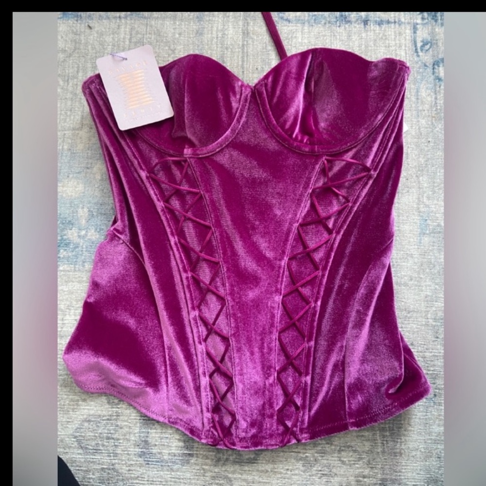 SAVAGE x FENTY velour corset bustier